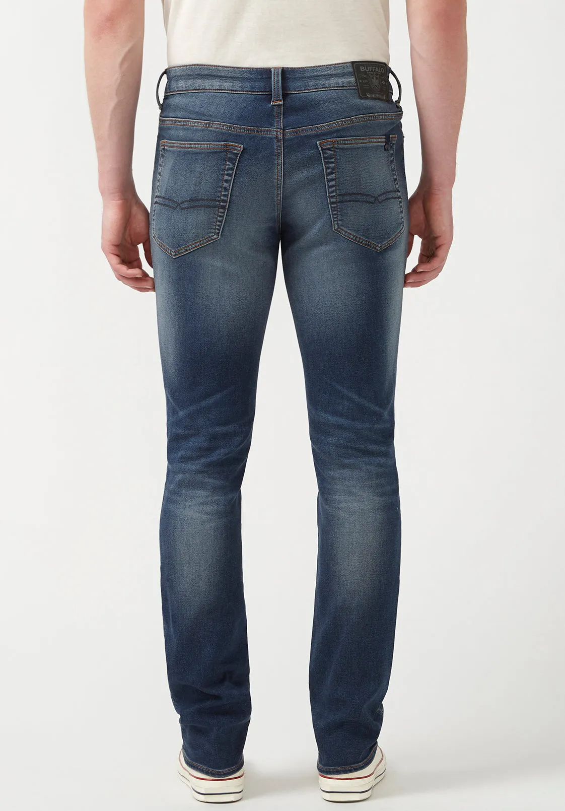 Slim Ash Men's Freedom Flex Jeans, Dark Sanded Blue - BM22920