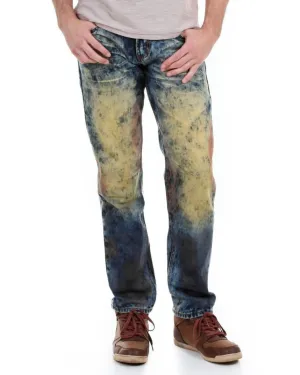 Slim Rainbow Acid Wash Jeans