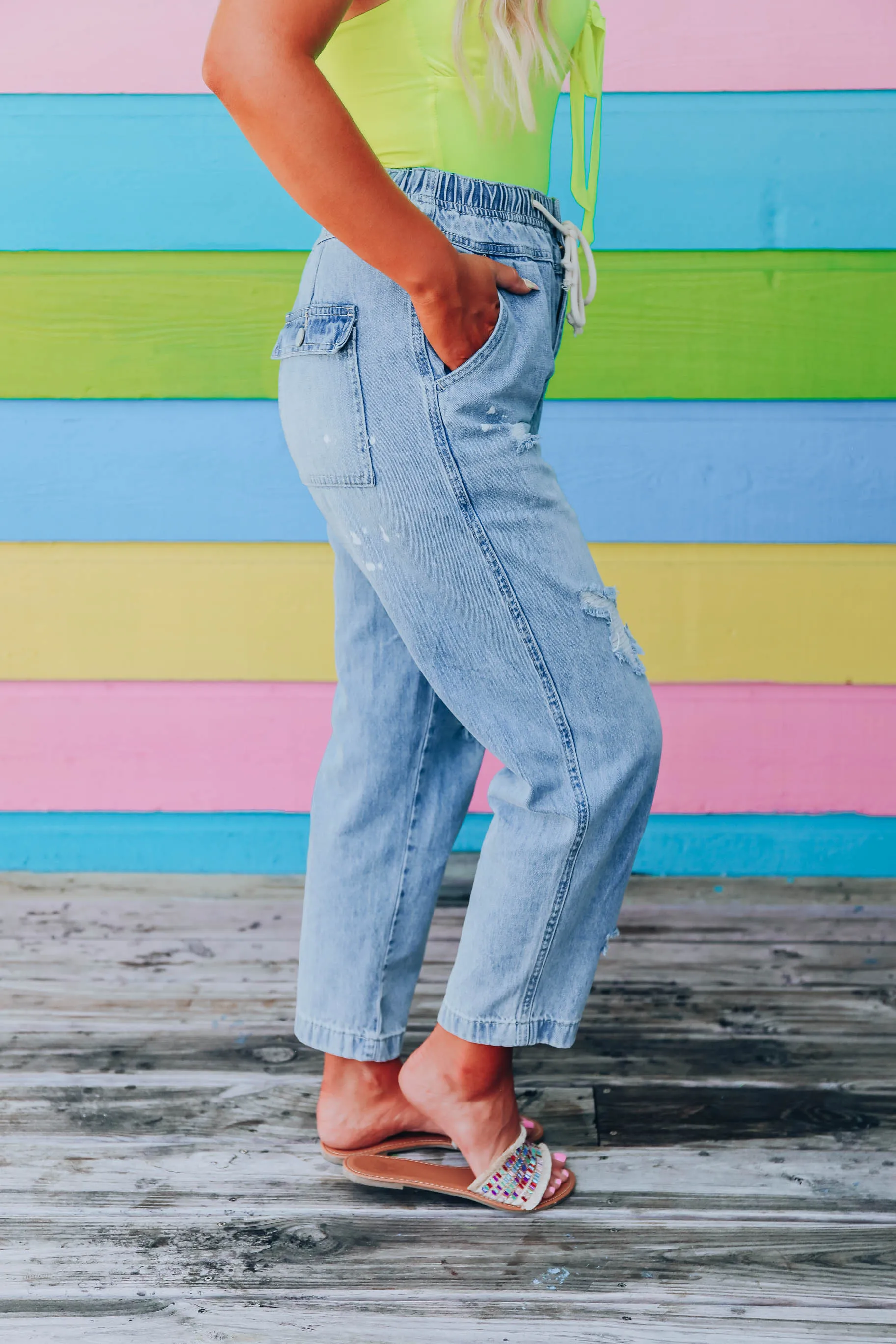 Slouch Distressed Jeans- FINAL SALE
