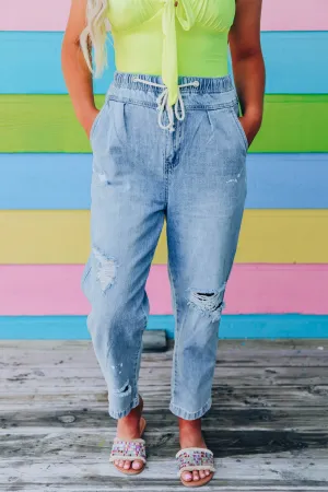 Slouch Distressed Jeans- FINAL SALE