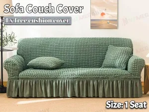 Sofa cover with Skirts  Sage Green 4 sizes
