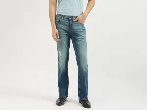 Solid Boot-Leg Fit Jeans
