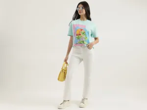 Solid Boot-Leg Fit Jeans
