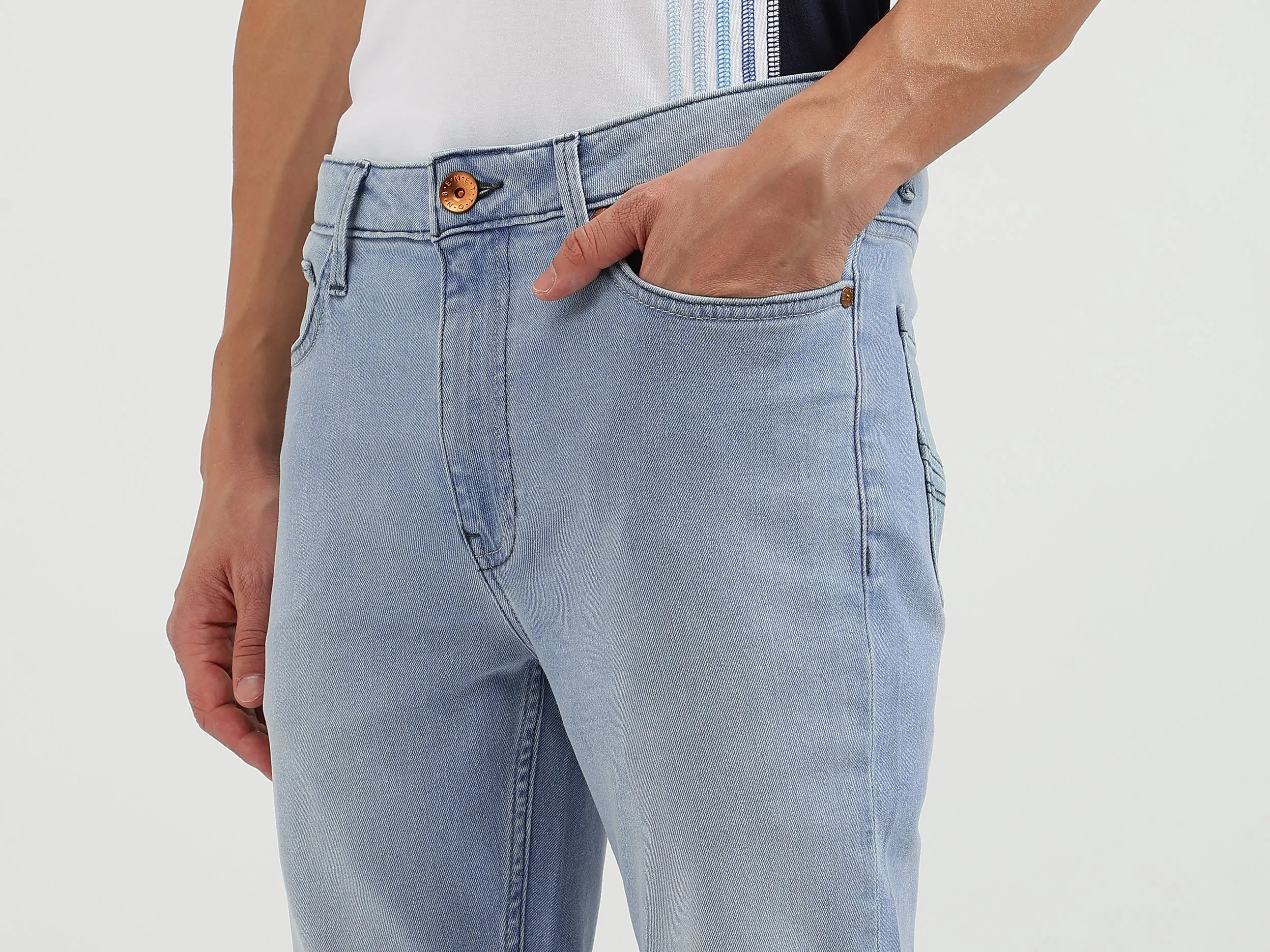 Solid Low Crotch Fit Jeans