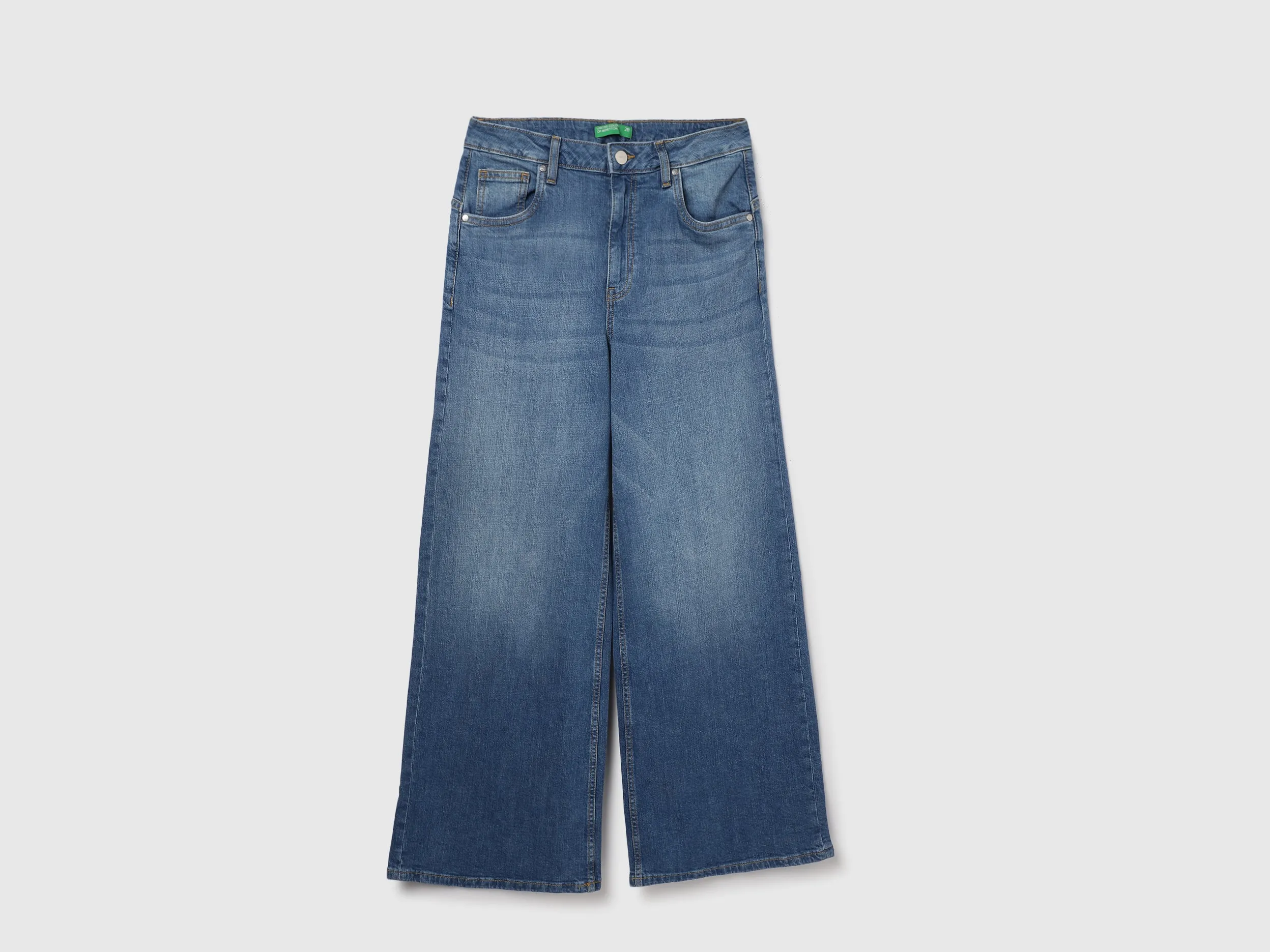 Solid Wide Leg Fit Jeans