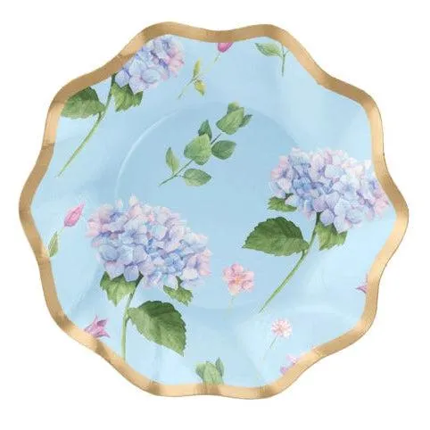 Sophistiplate Hydrangeas Wavy Appetizer/Dessert Bowls