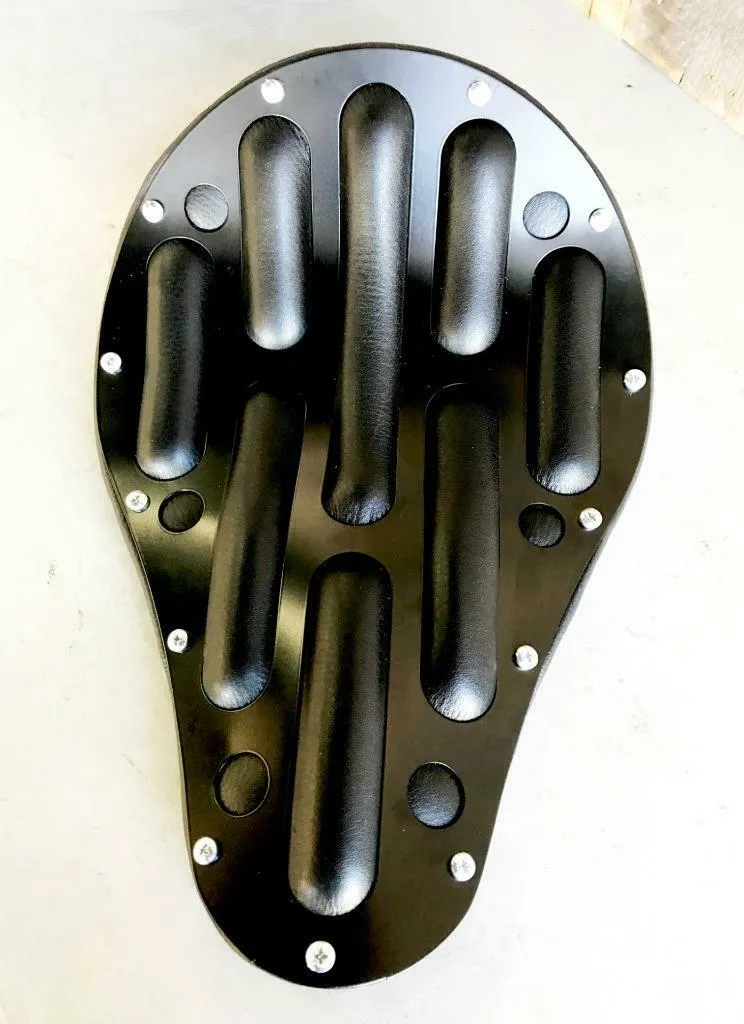 Spring Solo Seat Harley Sportster Chopper Bobber 10x14 Easy Rider Black Leather