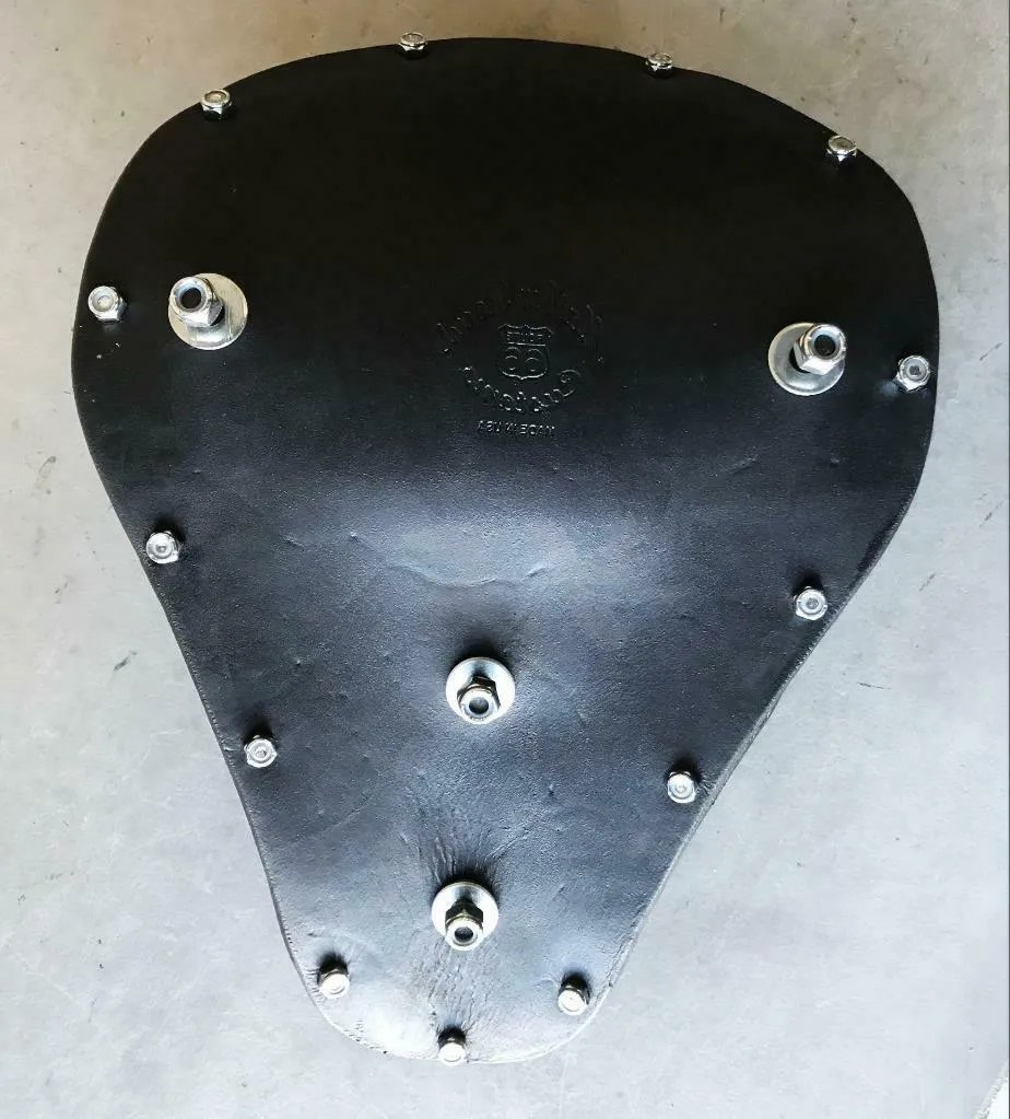 Spring Solo Seat Harley Sportster Chopper Bobber 10x14 Easy Rider Black Leather