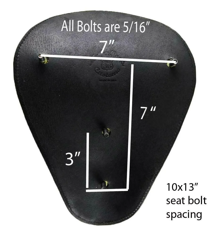 Spring Solo Seat Harley Sportster Chopper Bobber 10x14 Easy Rider Black Leather