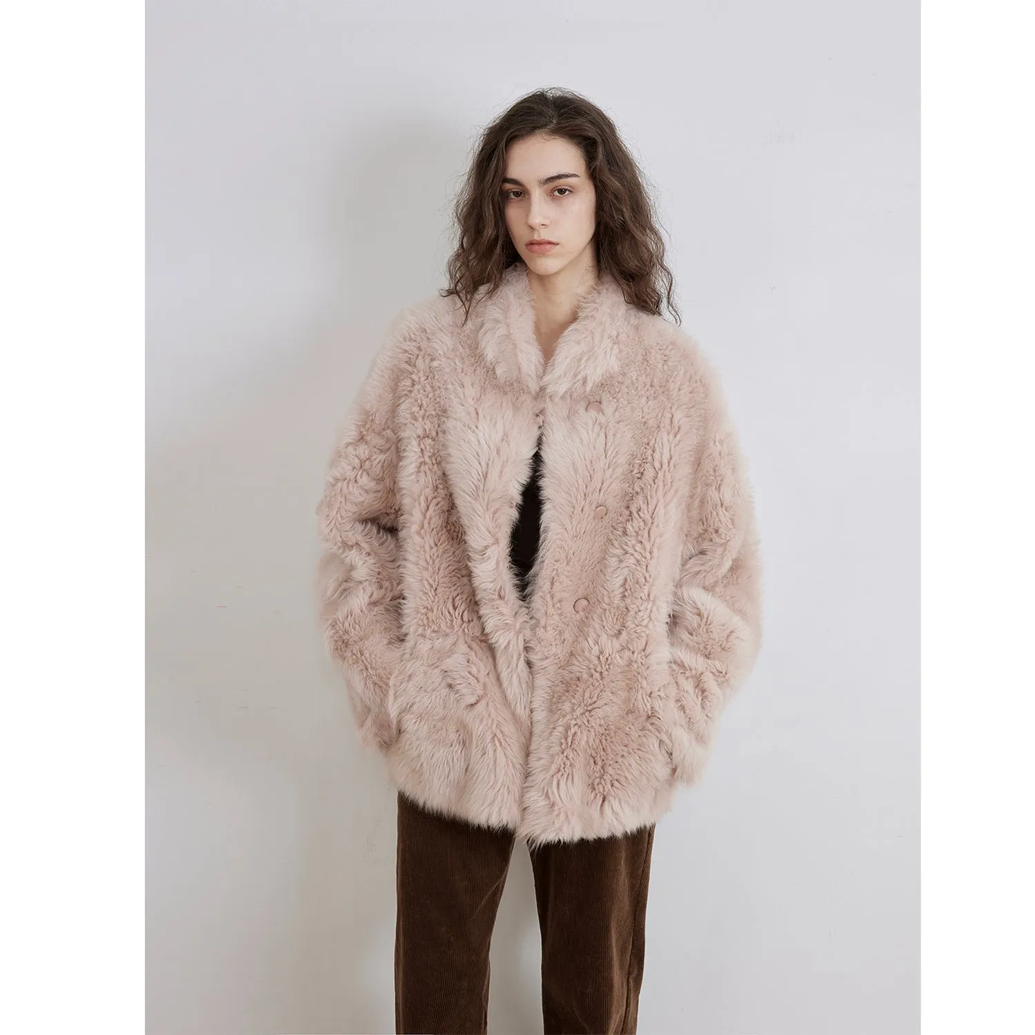 Stand Collar Fur Coat