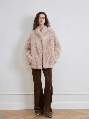 Stand Collar Fur Coat