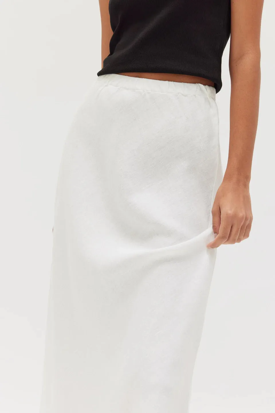 Stella Bias Skirt White