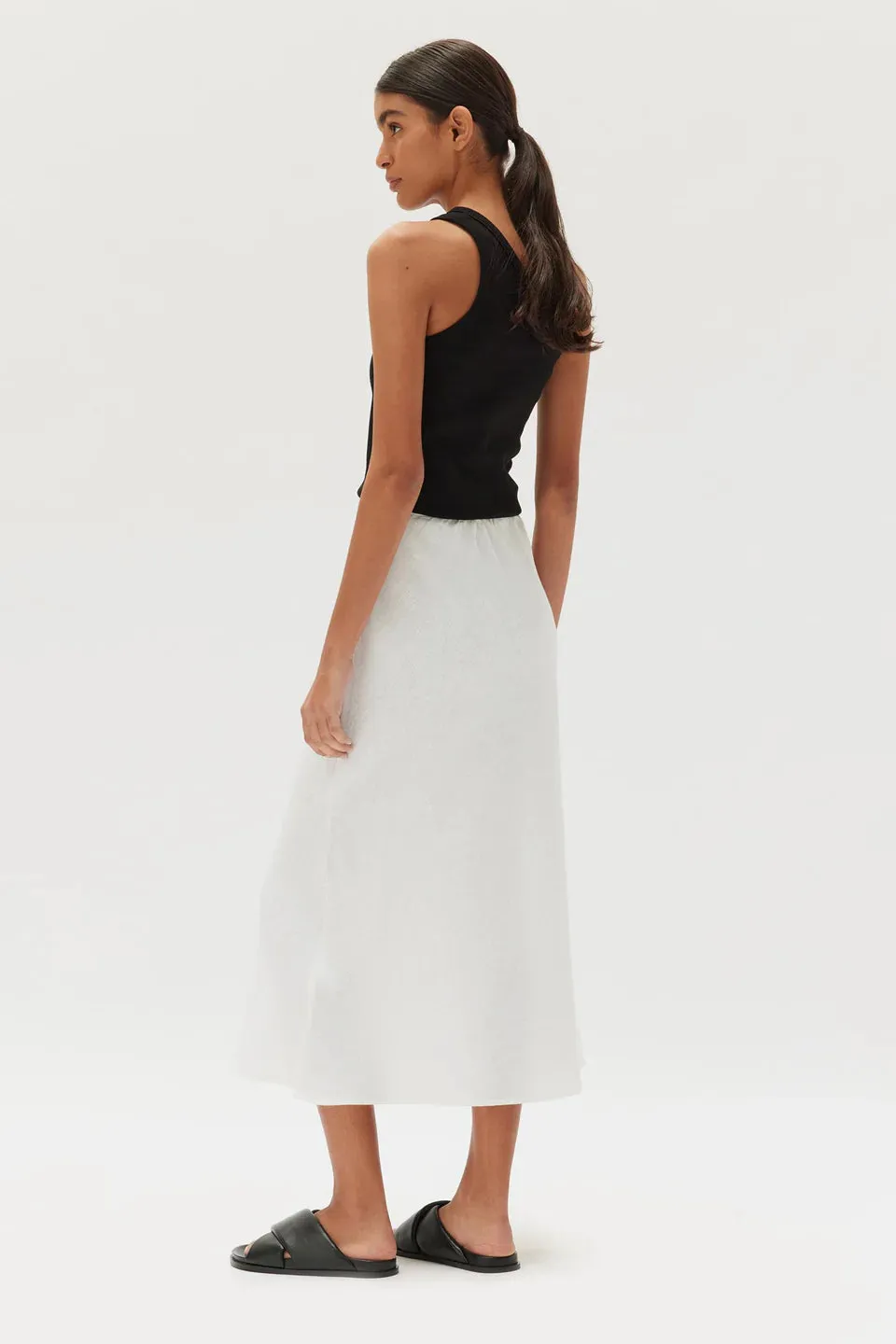 Stella Bias Skirt White