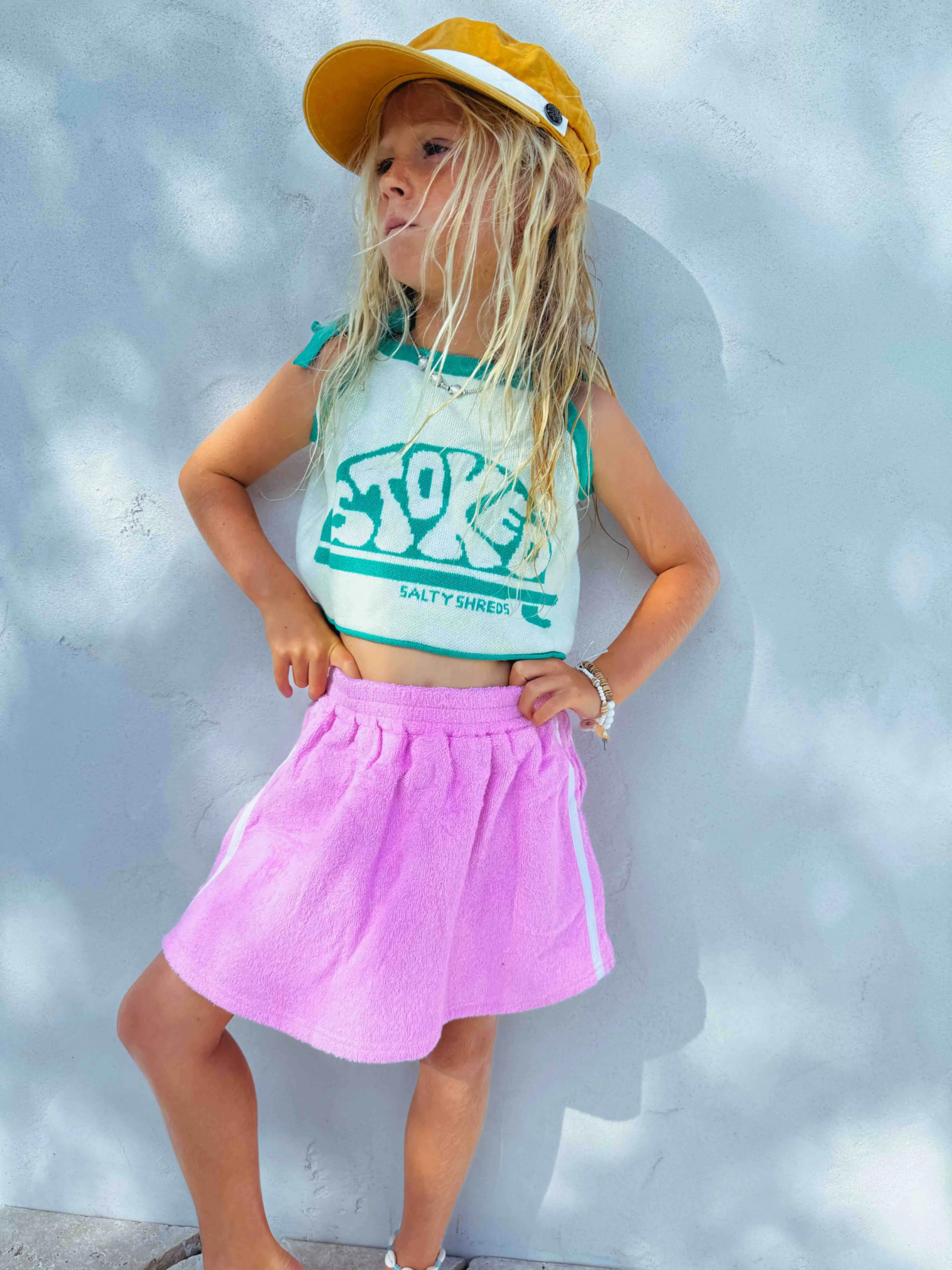 Stoked knit summer tye crop - Girls
