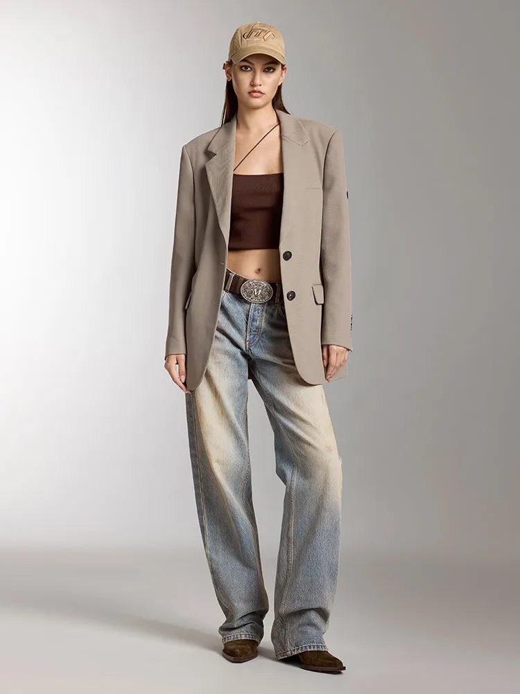 Straight Fit Wasteland Style Jeans