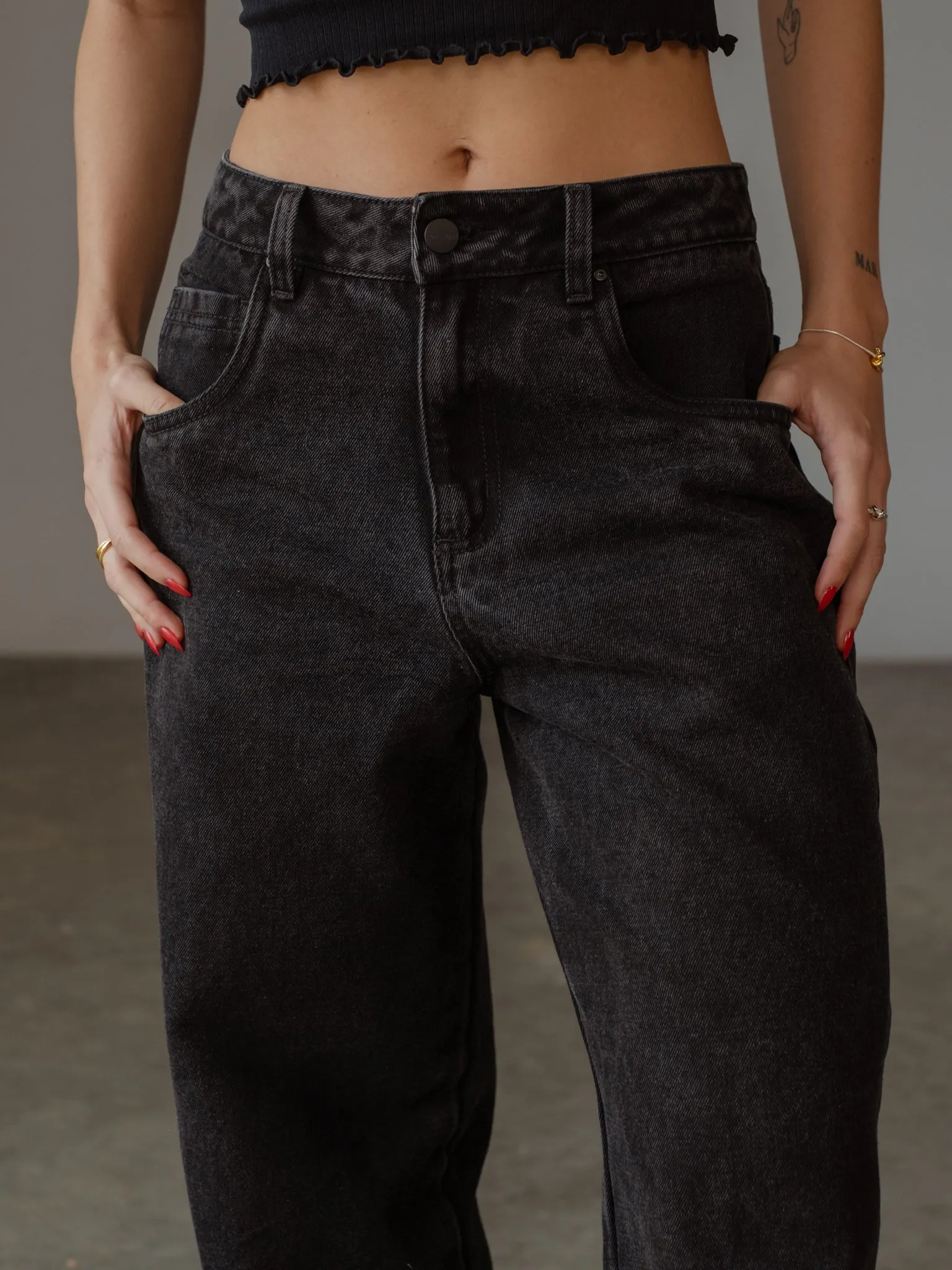 STRAIGHT REGULAR JEAN  - DEEP BLACK