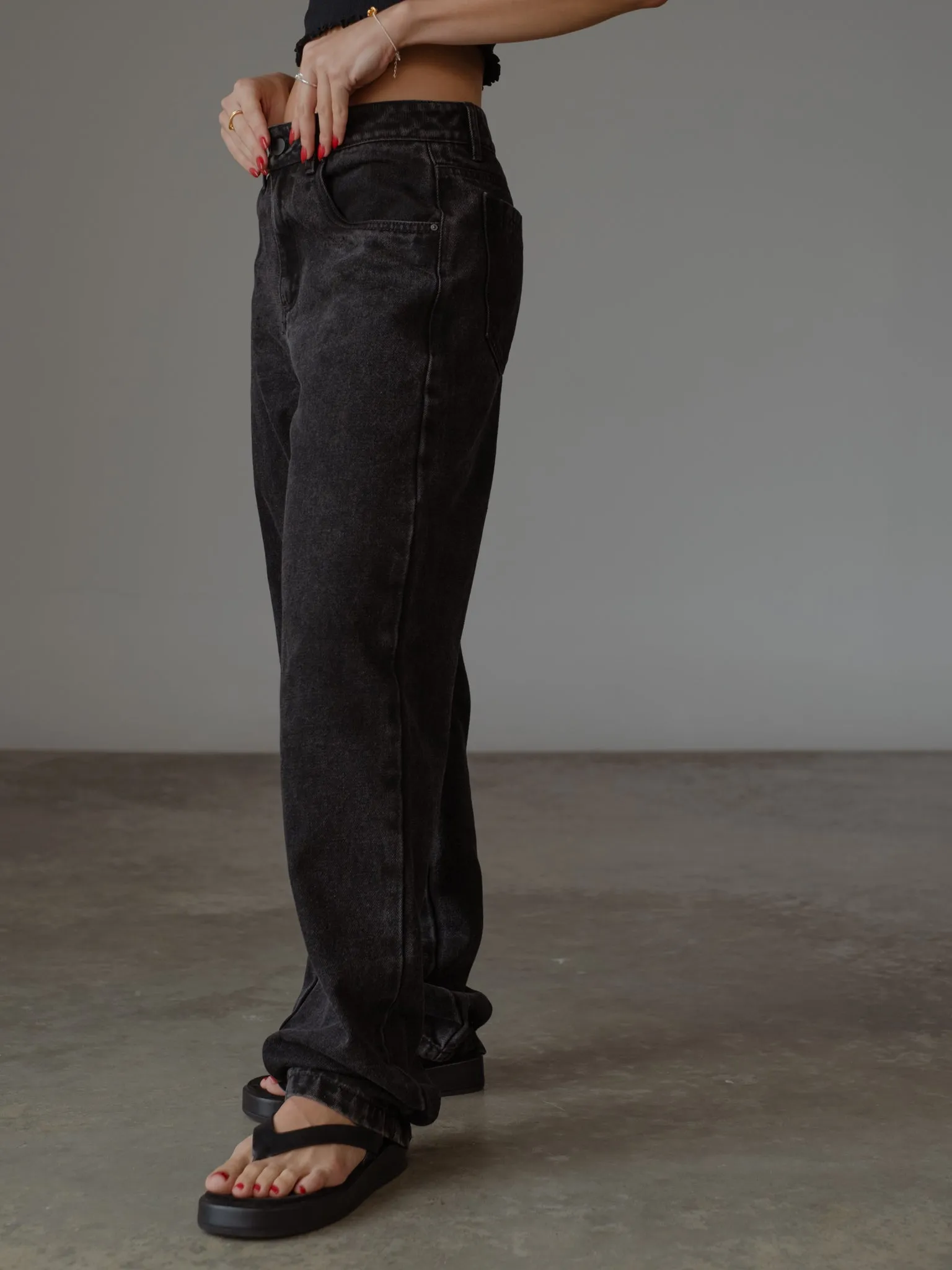 STRAIGHT REGULAR JEAN  - DEEP BLACK