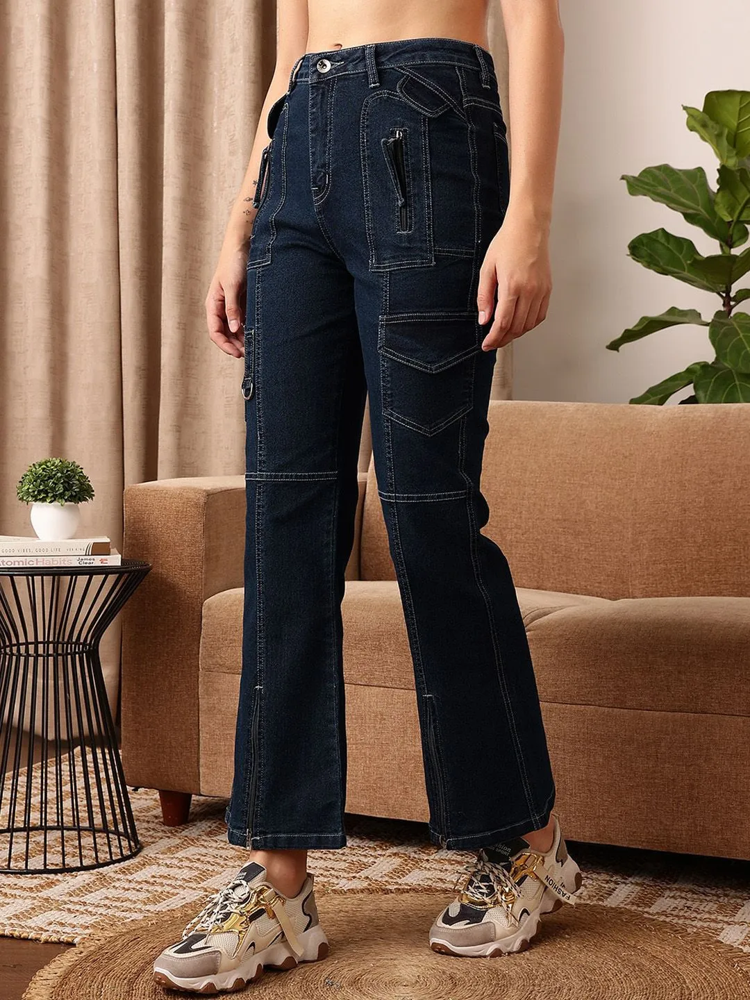 STREET 9 Women Comfort Clean Look Stretchable Bootcut Jeans