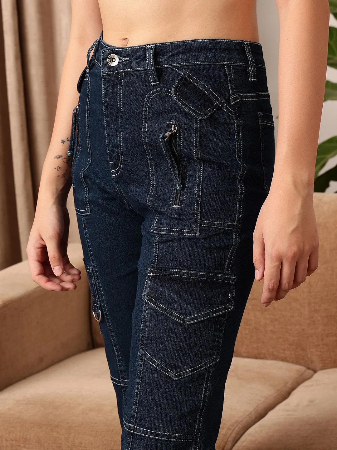 STREET 9 Women Comfort Clean Look Stretchable Bootcut Jeans