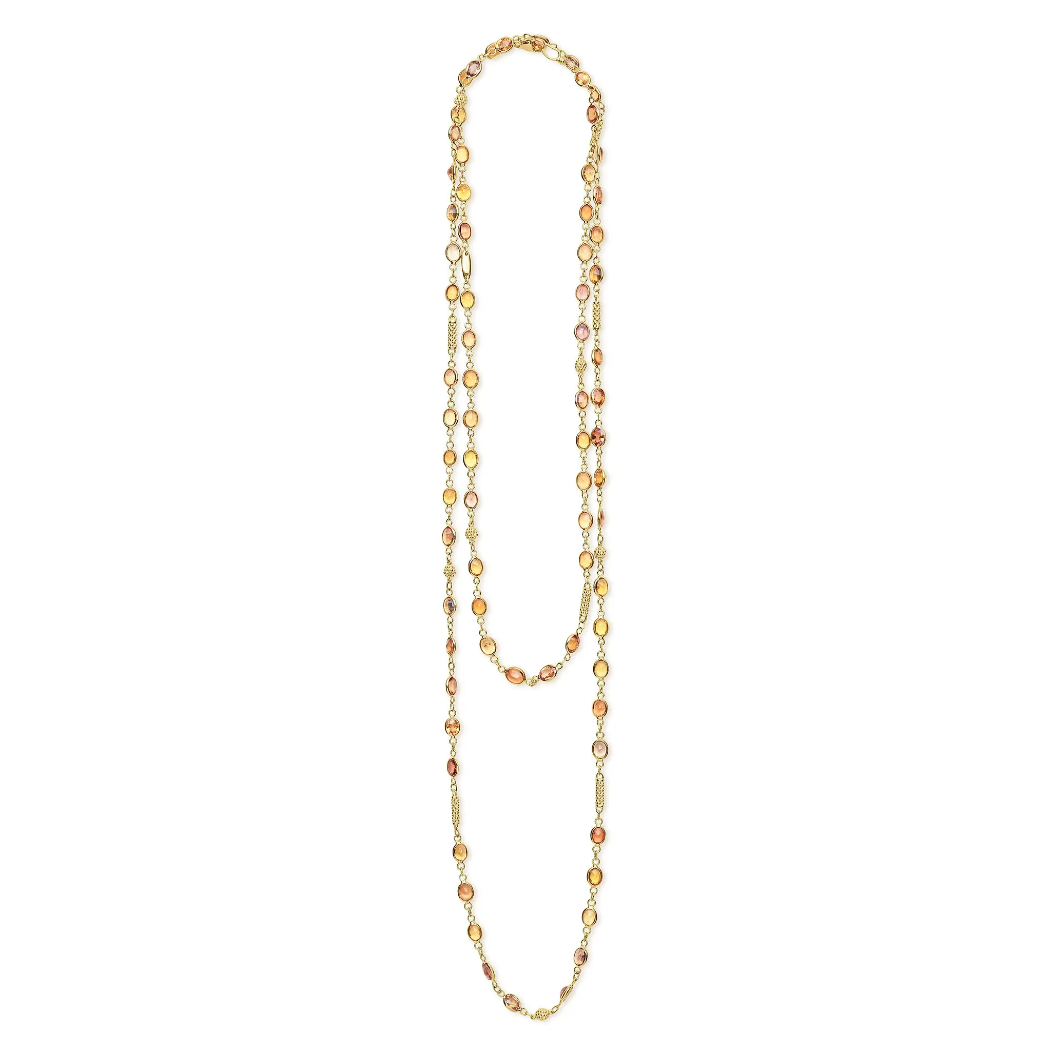 Studio 18K Orange Sapphire Necklace