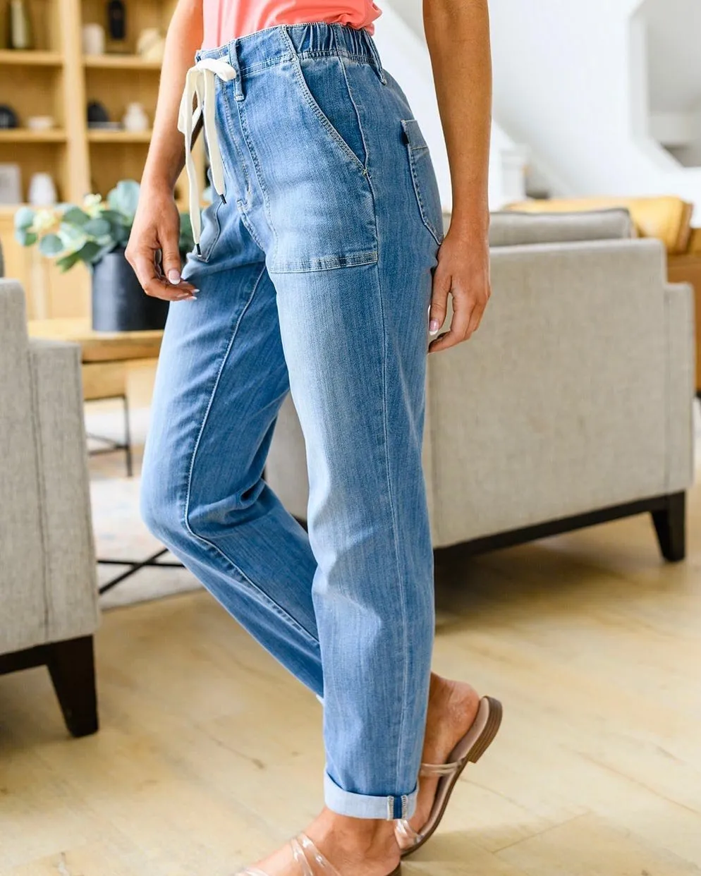 Stunncal Pull On Denim Joggers