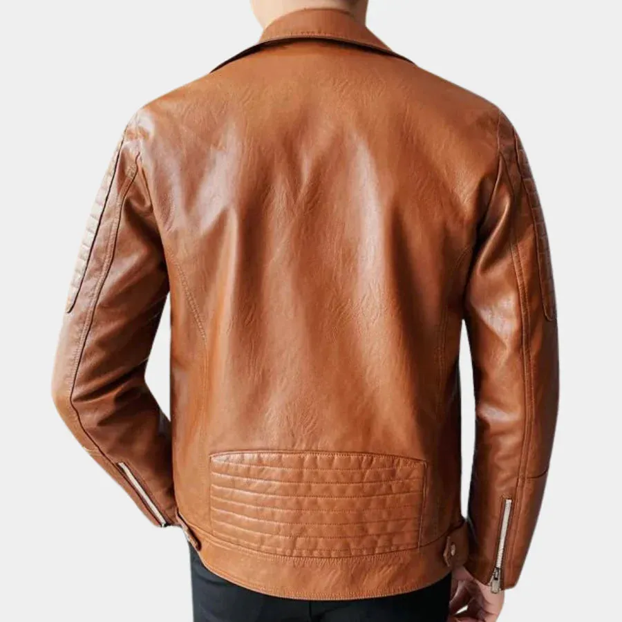 Stylish modern men's zip-up biker jacket, perfect for any occasion