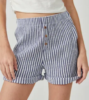 Sunday Morning Boxer Navy Stripes