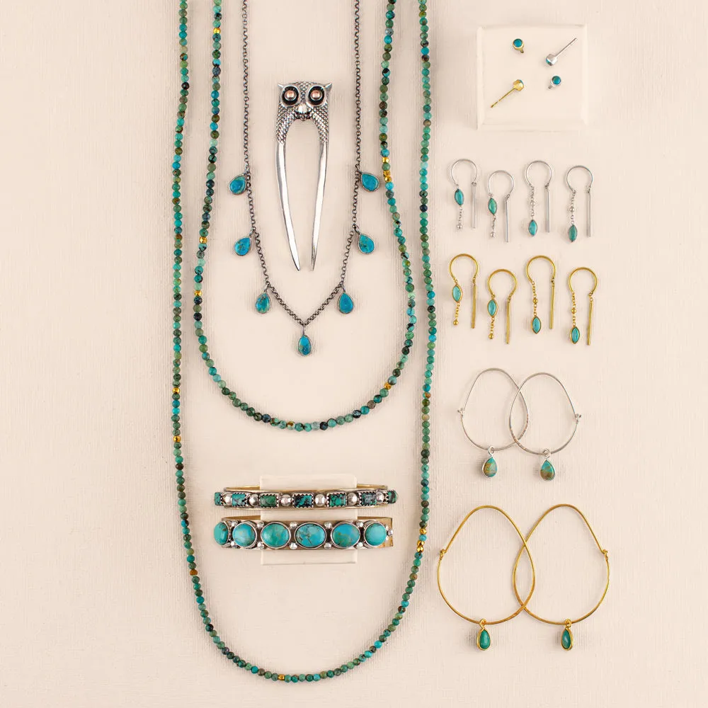 Tabula Rasa Turquoise Strand Necklace - 30-32"