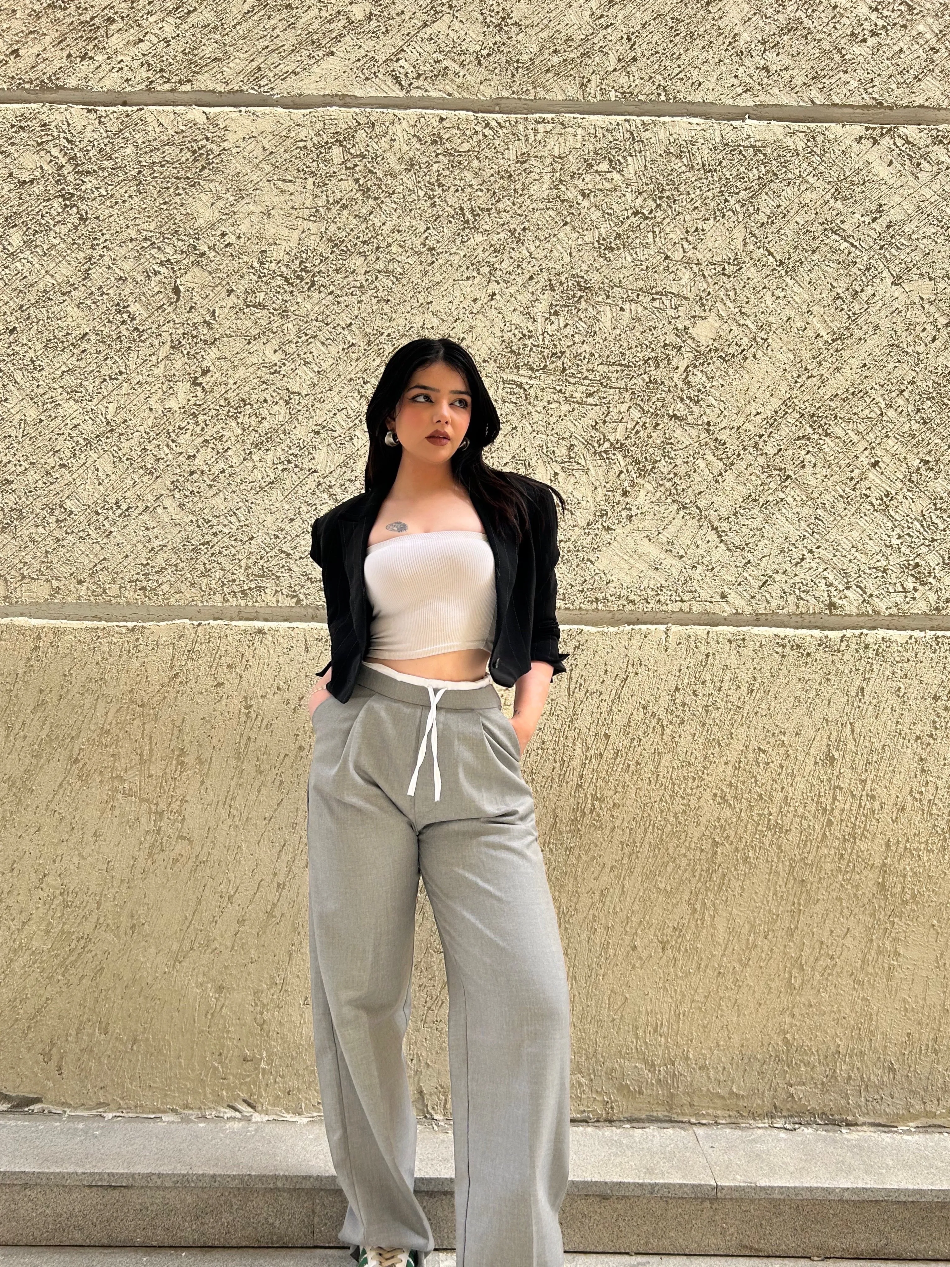 Tailored Drawstring Trousers