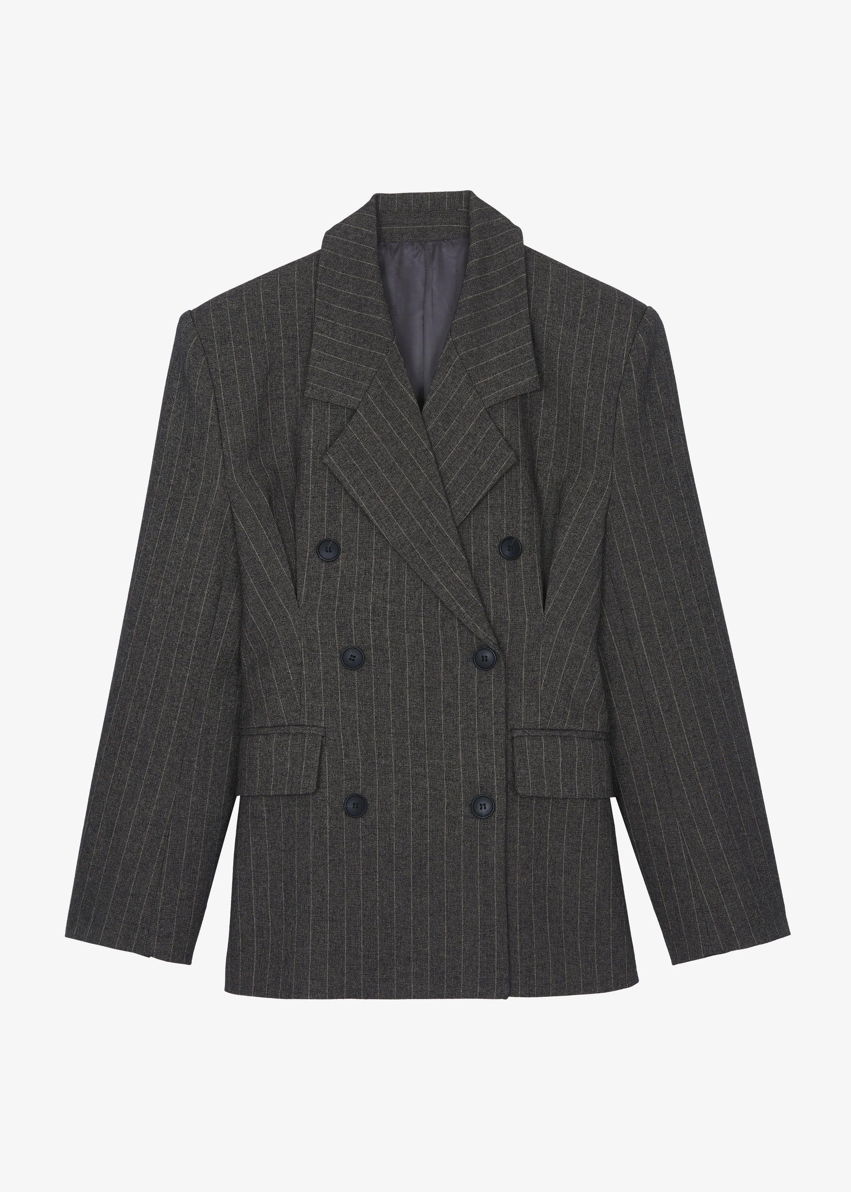 Tenby Striped Cinched Blazer - Brown Melange