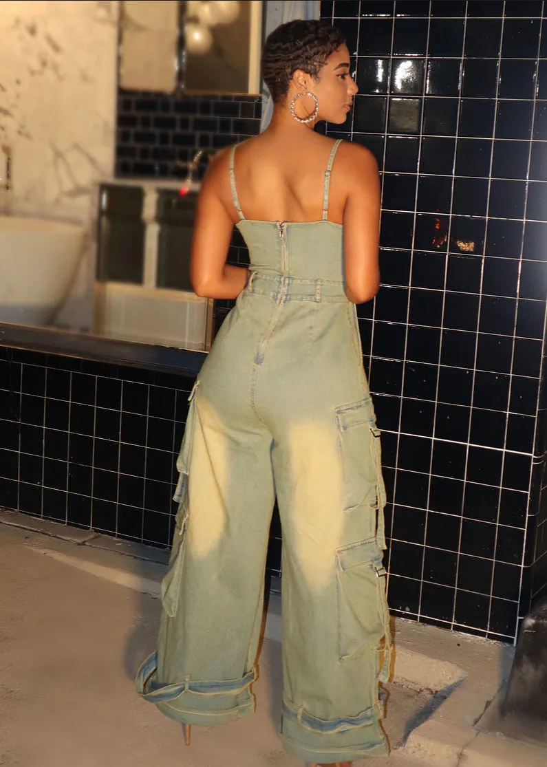 That Cargo Jumpsuit (SAND WASH) RESTOCKED
