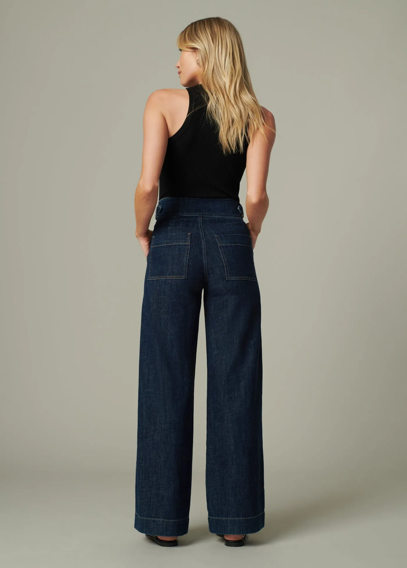 THE DOUBLE BUCKLE WIDE LEG SAILOR PANT