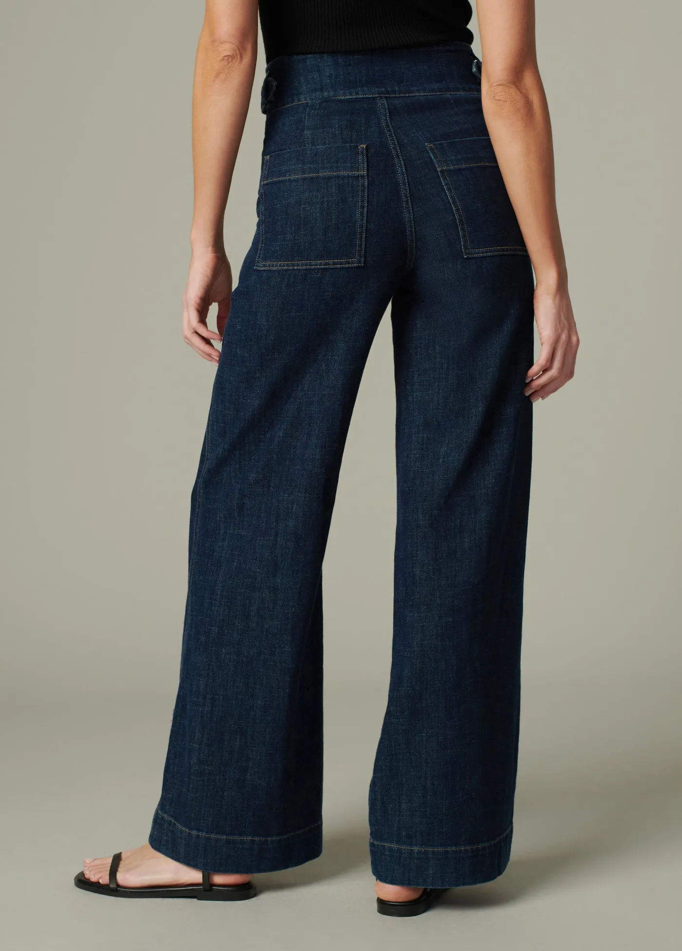 THE DOUBLE BUCKLE WIDE LEG SAILOR PANT