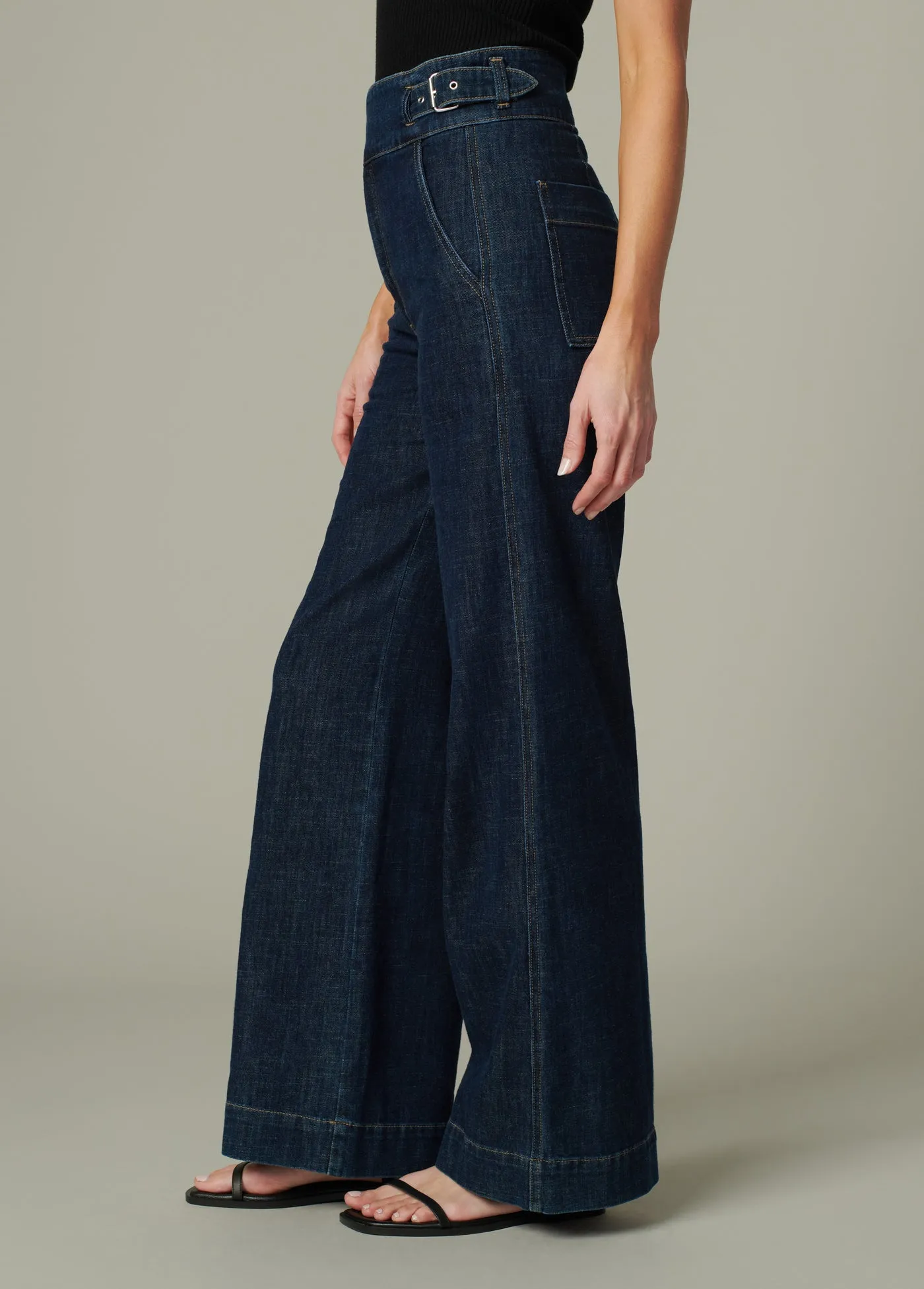 THE DOUBLE BUCKLE WIDE LEG SAILOR PANT