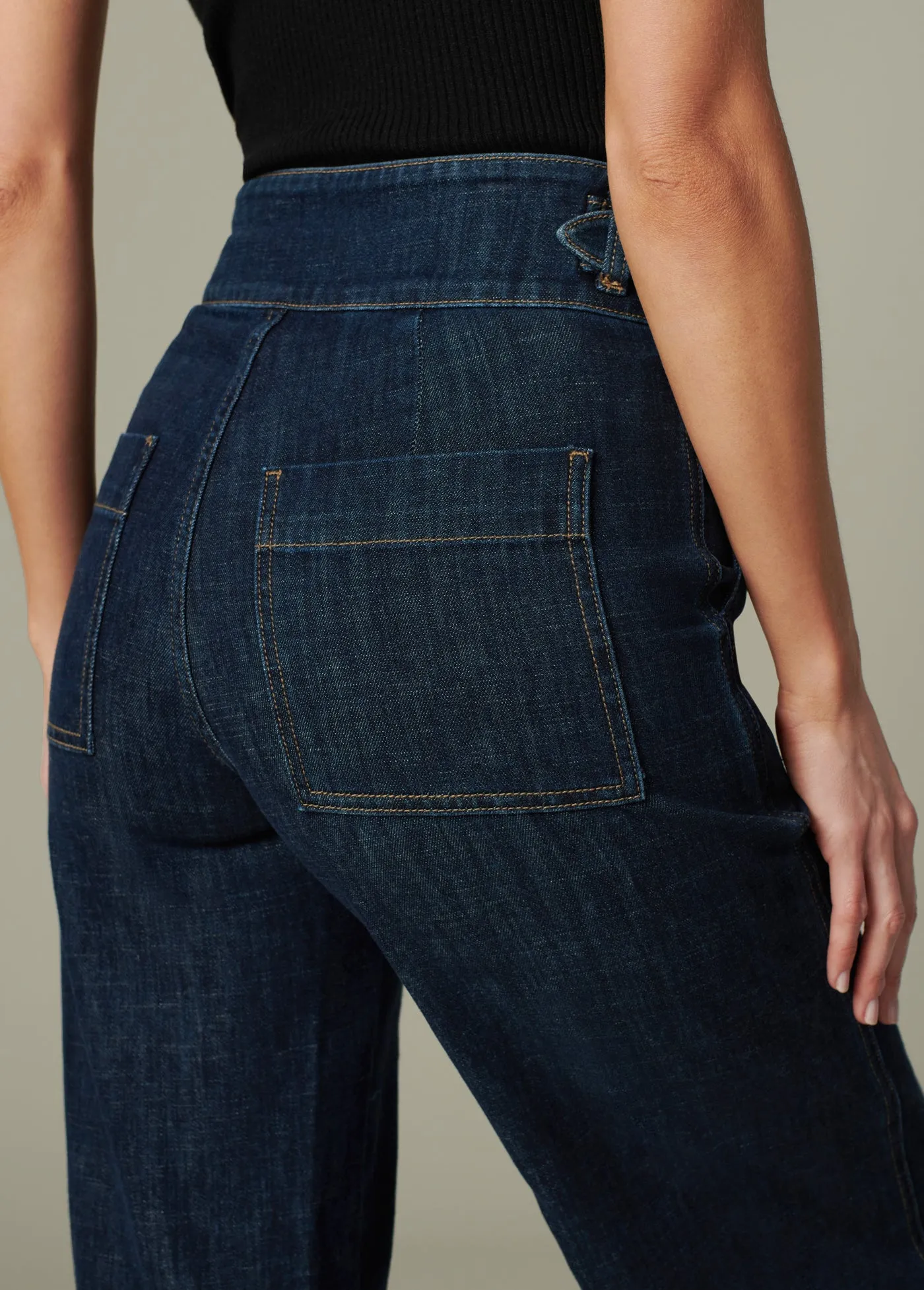 THE DOUBLE BUCKLE WIDE LEG SAILOR PANT
