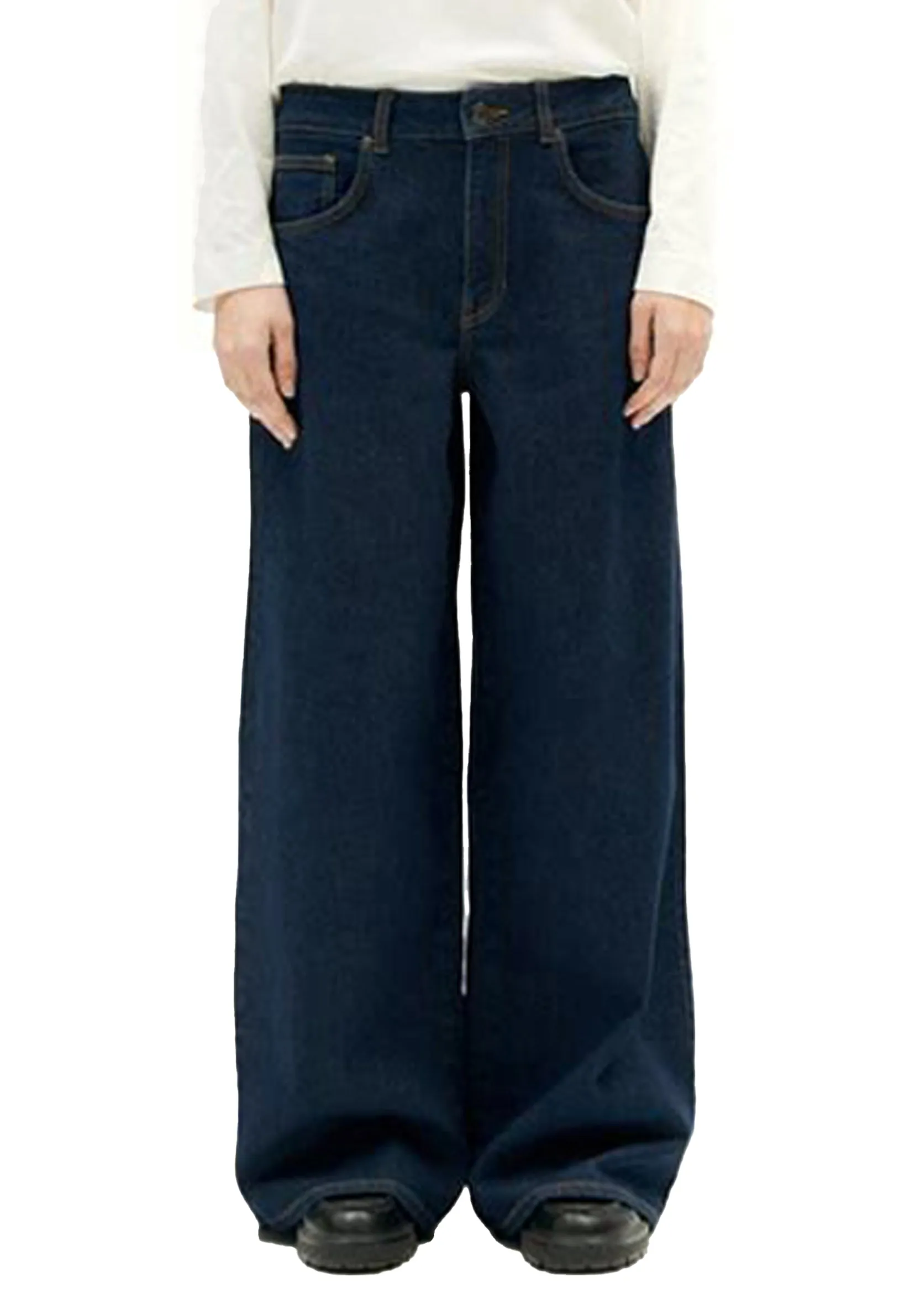 THINKING MU Dark Clean Hedda Jeans