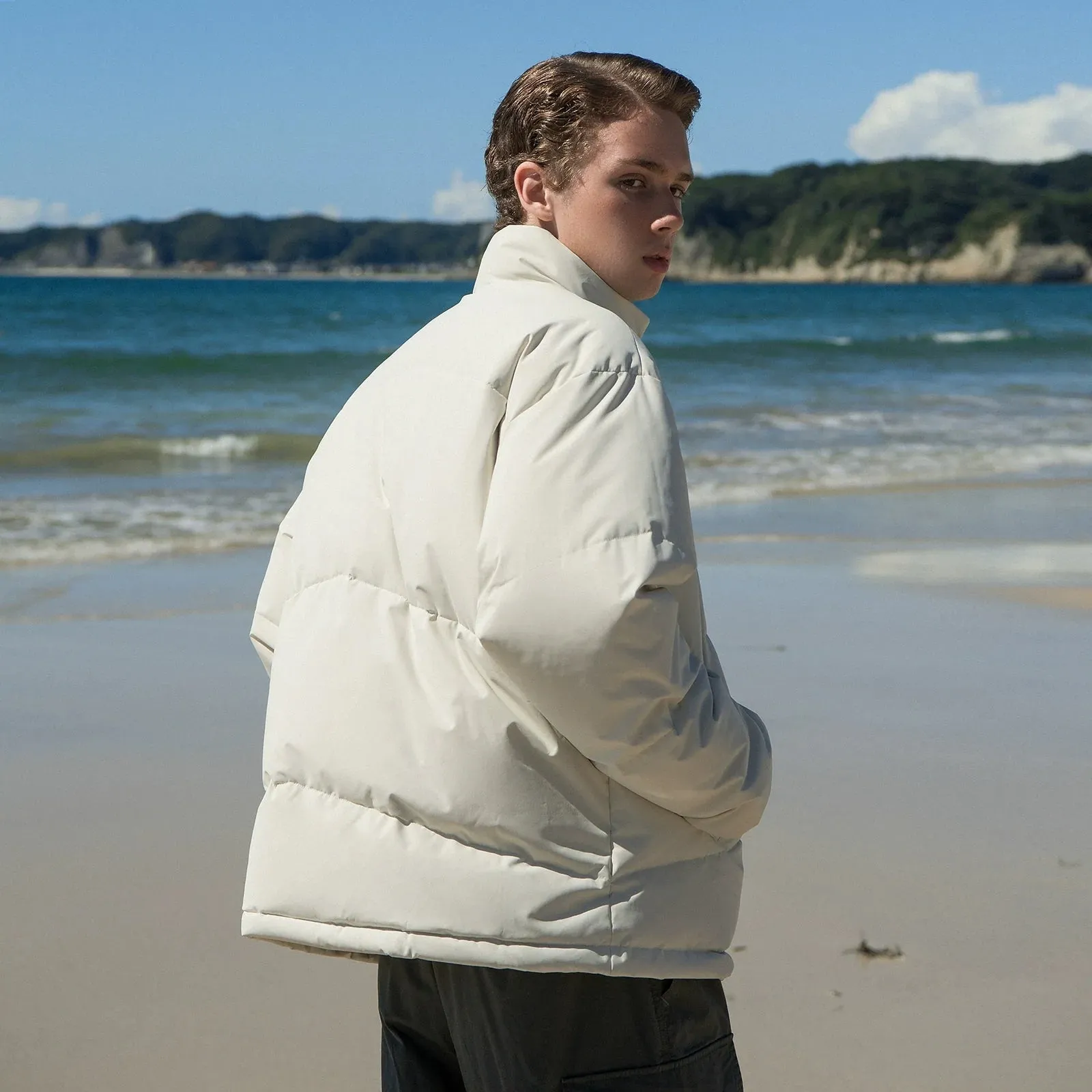 Three-Color Duck Down Winter Jacket