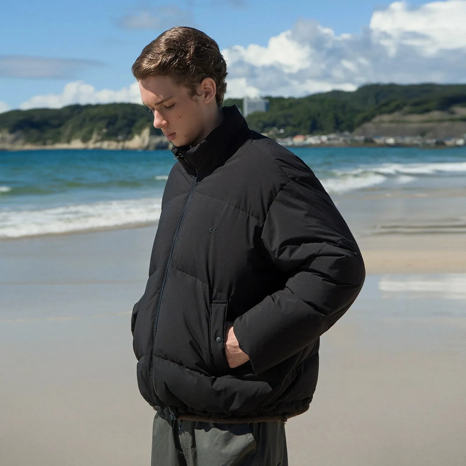 Three-Color Duck Down Winter Jacket