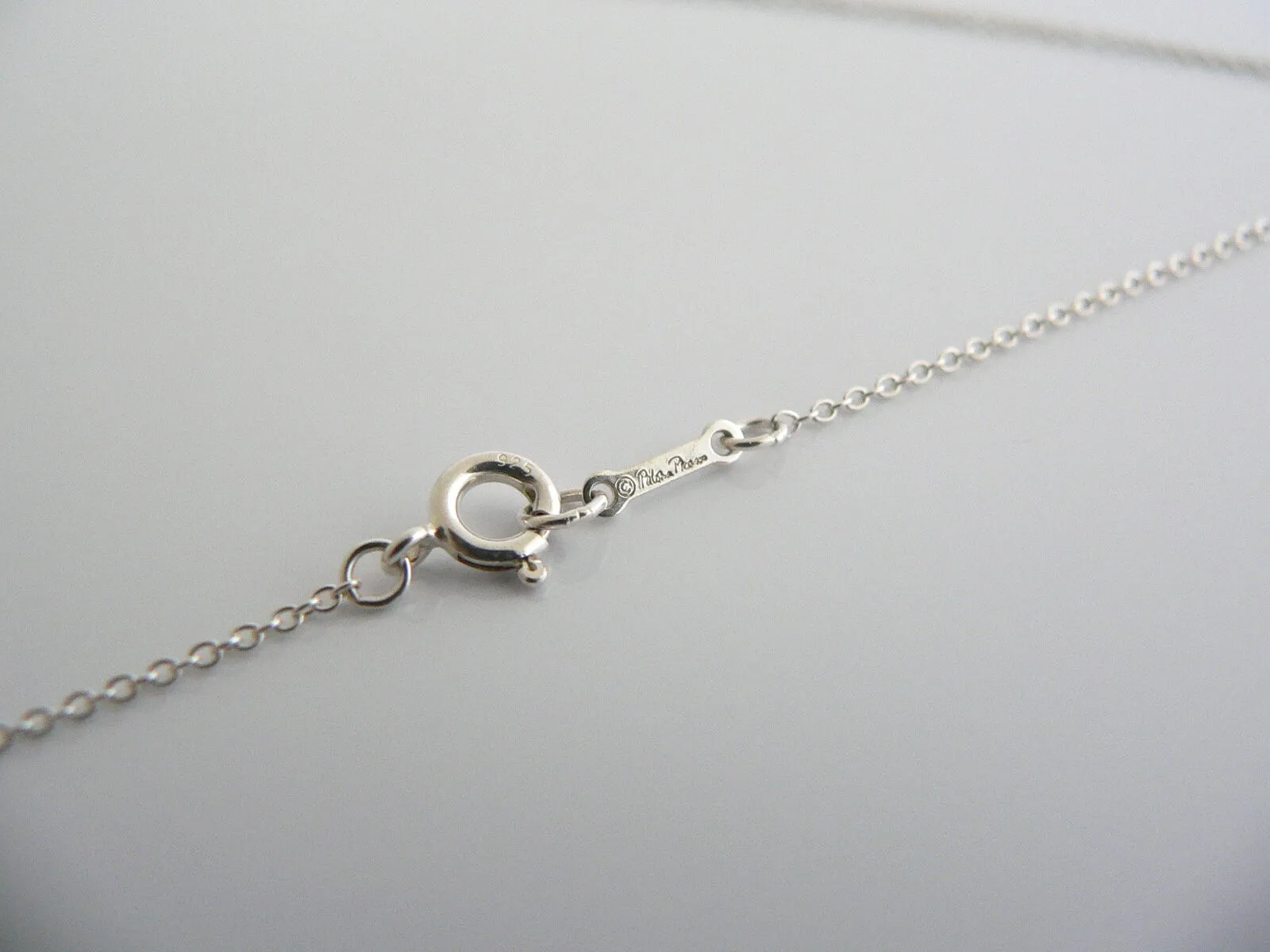 Tiffany & Co Palina Red Heart Necklace Pendant 19 Inch Chain Gift Pouch Art Rare