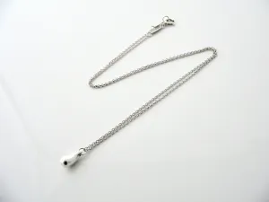Tiffany & Co Peretti Mini Teardrop Necklace Pendant Charm Gift Love Silver