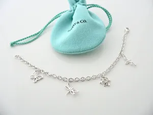 Tiffany & Co Silver Butterfly Dragonfly Bracelet Bangle Chain Gift Nature Lover