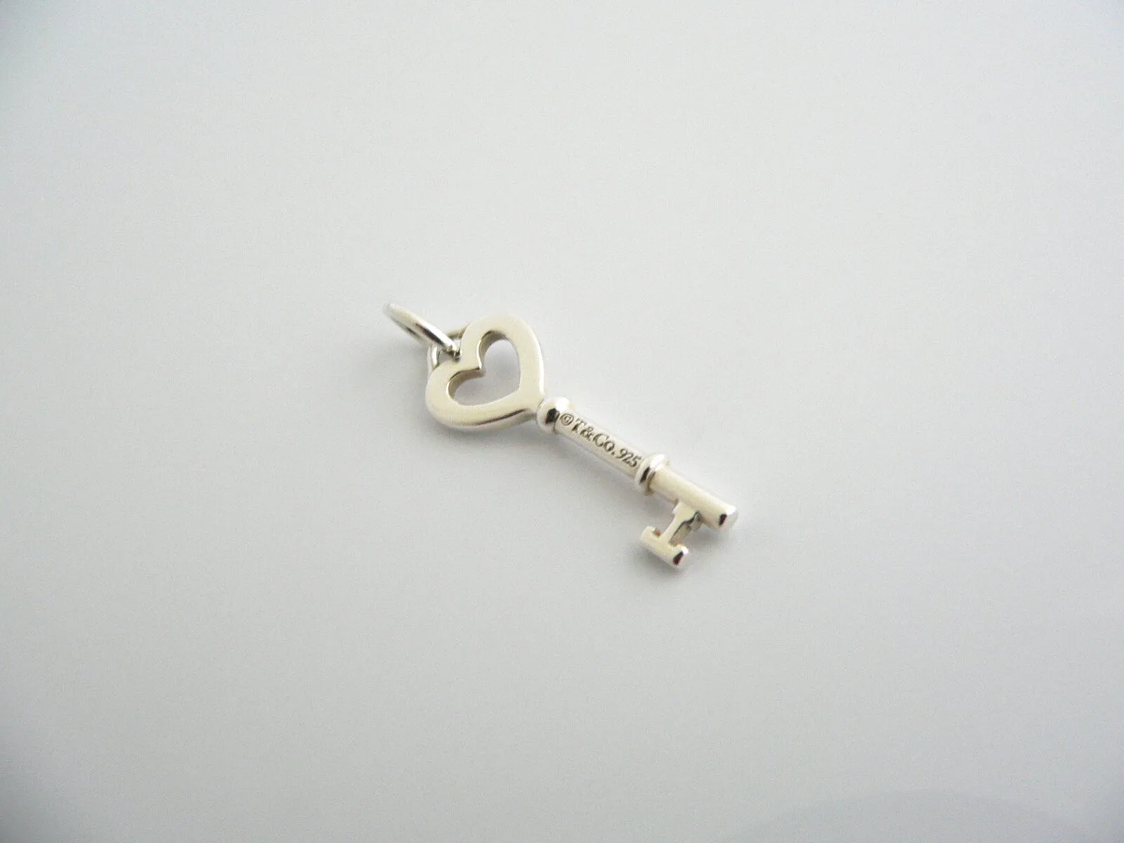 Tiffany & Co Silver Heart Key Pendant Charm for Necklace Bracelet Love Gift