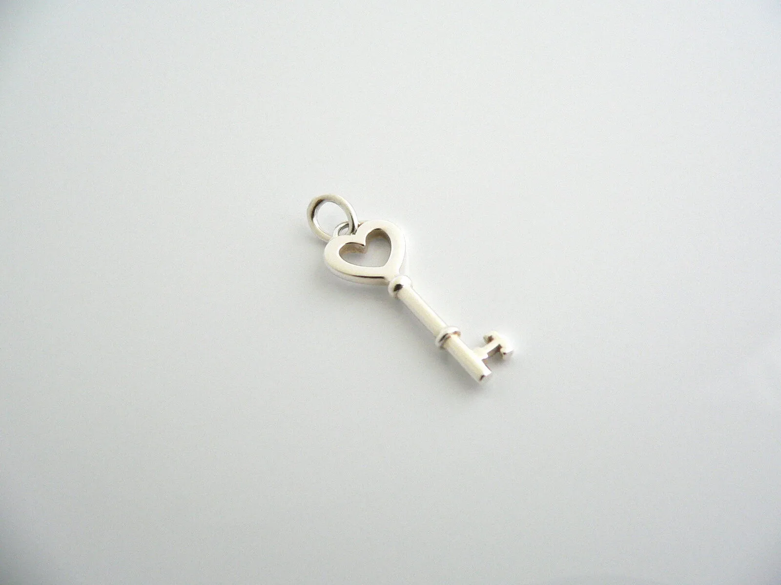 Tiffany & Co Silver Heart Key Pendant Charm for Necklace Bracelet Love Gift