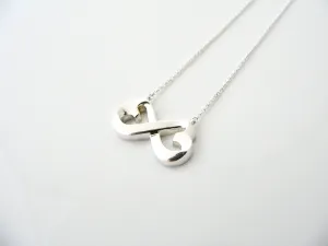 Tiffany & Co Silver Picasso Double Loving Heart Necklace 19 inch Chain Gift