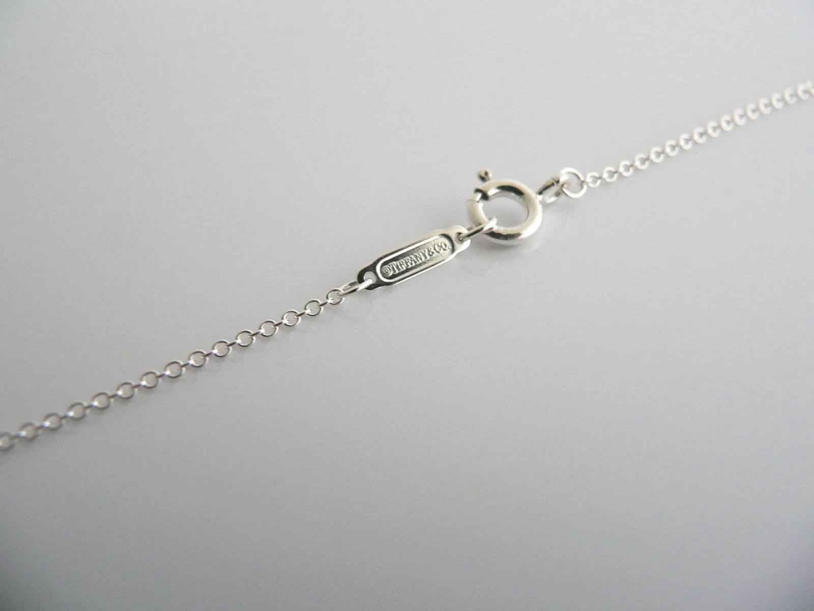 Tiffany Co Silver Twist Heart Key Necklace Pendant Charm Chain Gift Love