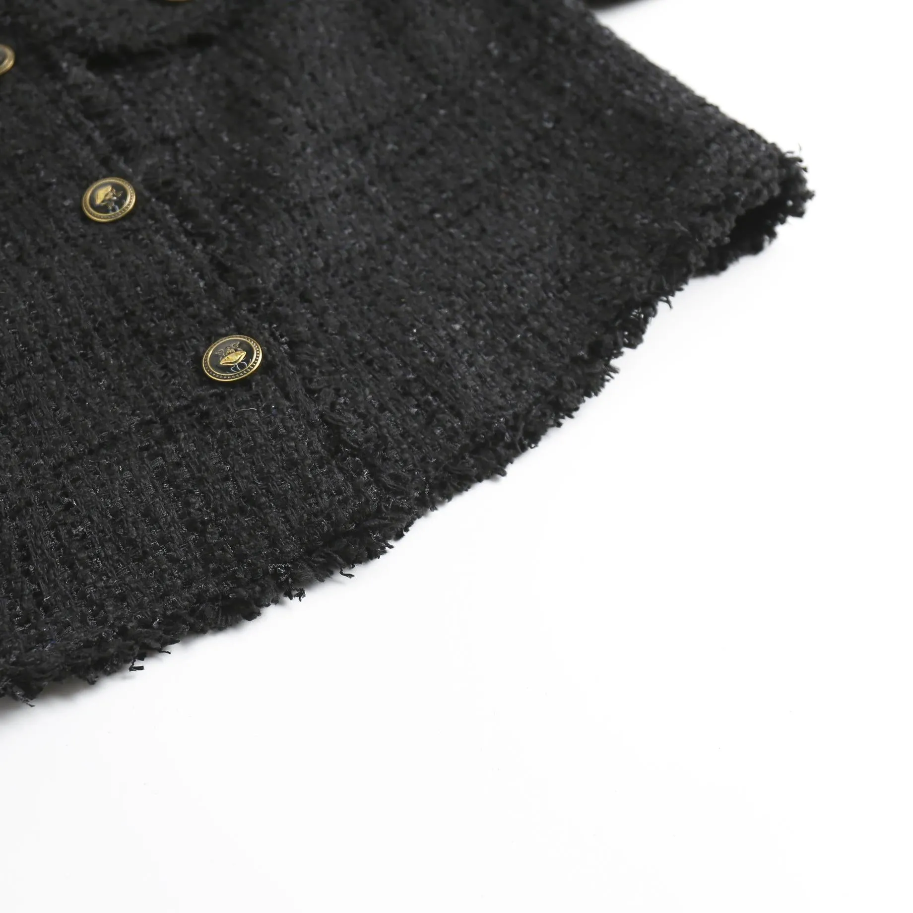 Timeless Solid Button-Up Black Blazer