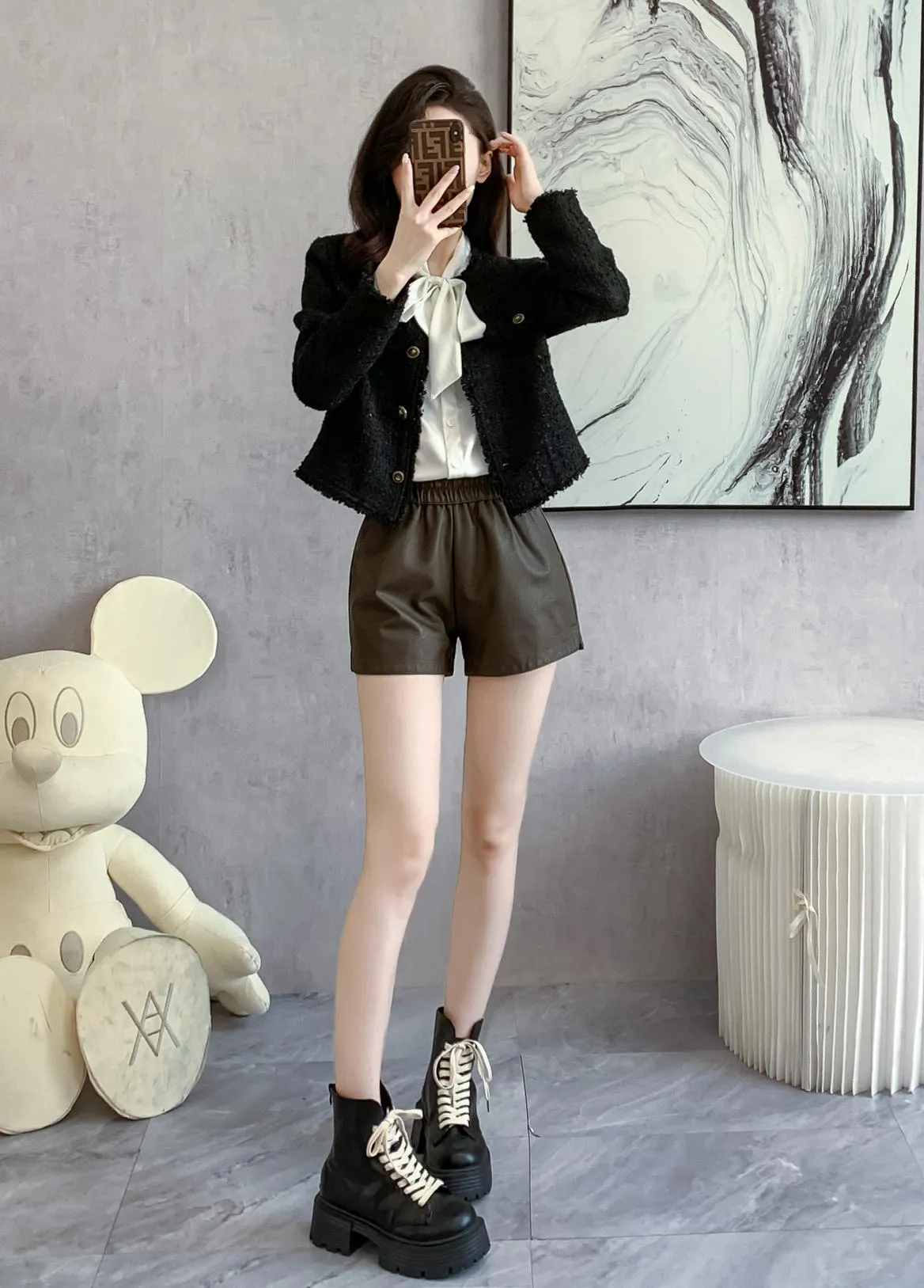 Timeless Solid Button-Up Black Blazer