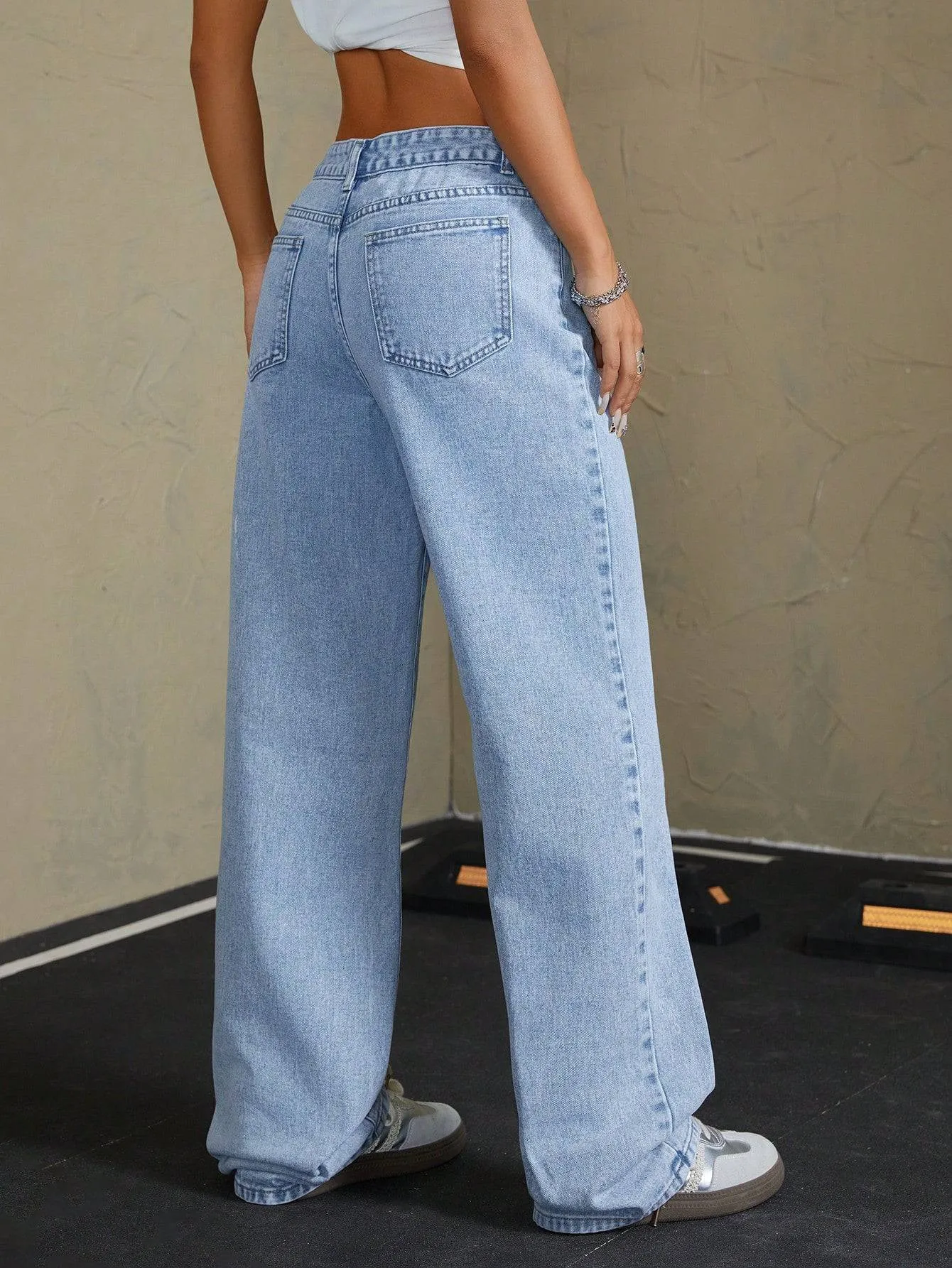 Timeless Straight Leg Stonewash Jeans
