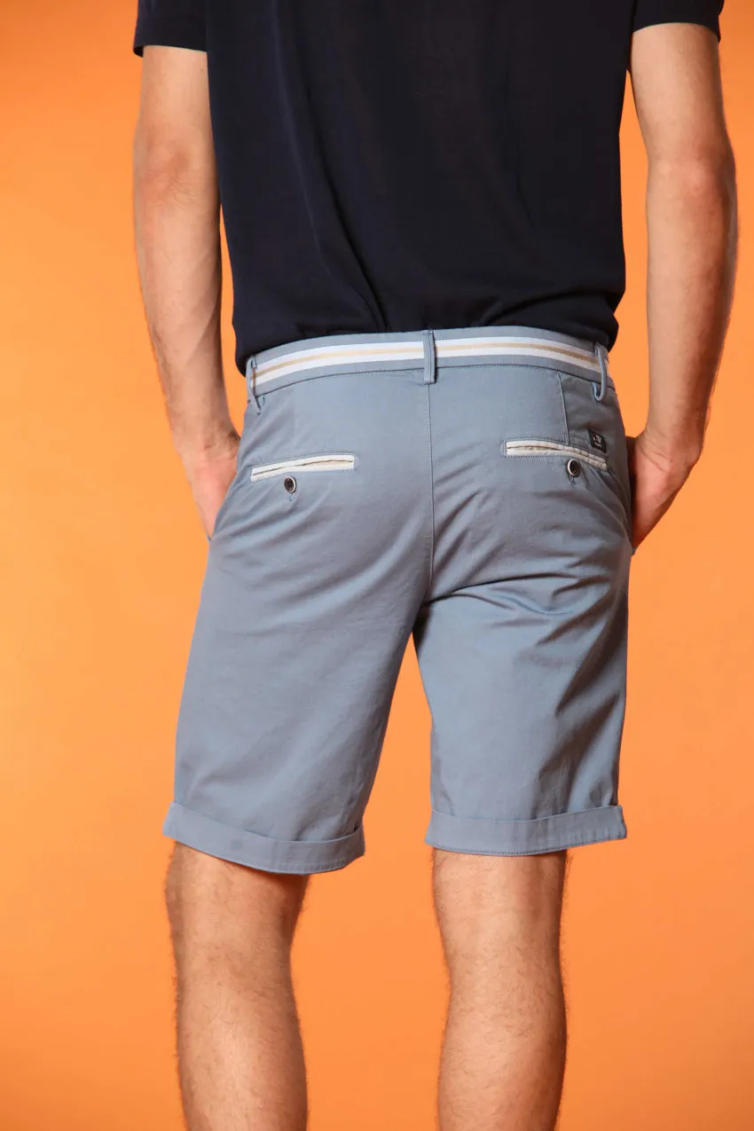 Torino Elegance men's chino bermuda shorts in stretch satin, slim fit