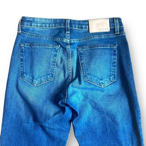 Trave Bradshaw Low Rise Slim Crop Jeans in Sweet Emotion Size 28 Frayed Hem